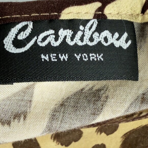 Caribou New York Leopard & Jungle Print Rayon Sleeveless Slip Maxi Dress Size S - Picture 9 of 9